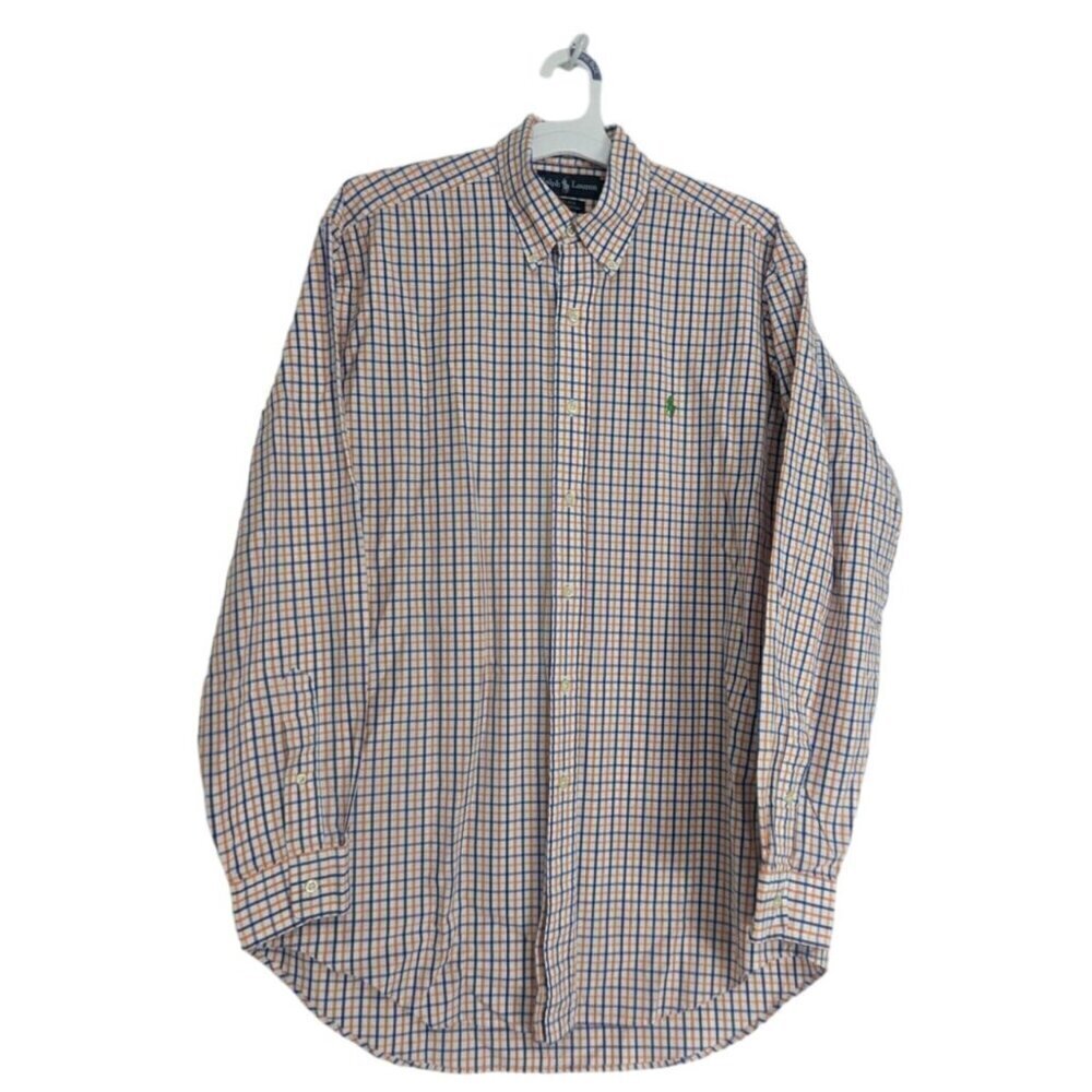 Ralph Lauren Blake 100% Cotton Men's Long Sleeve Button Down Pony Shirt Medium